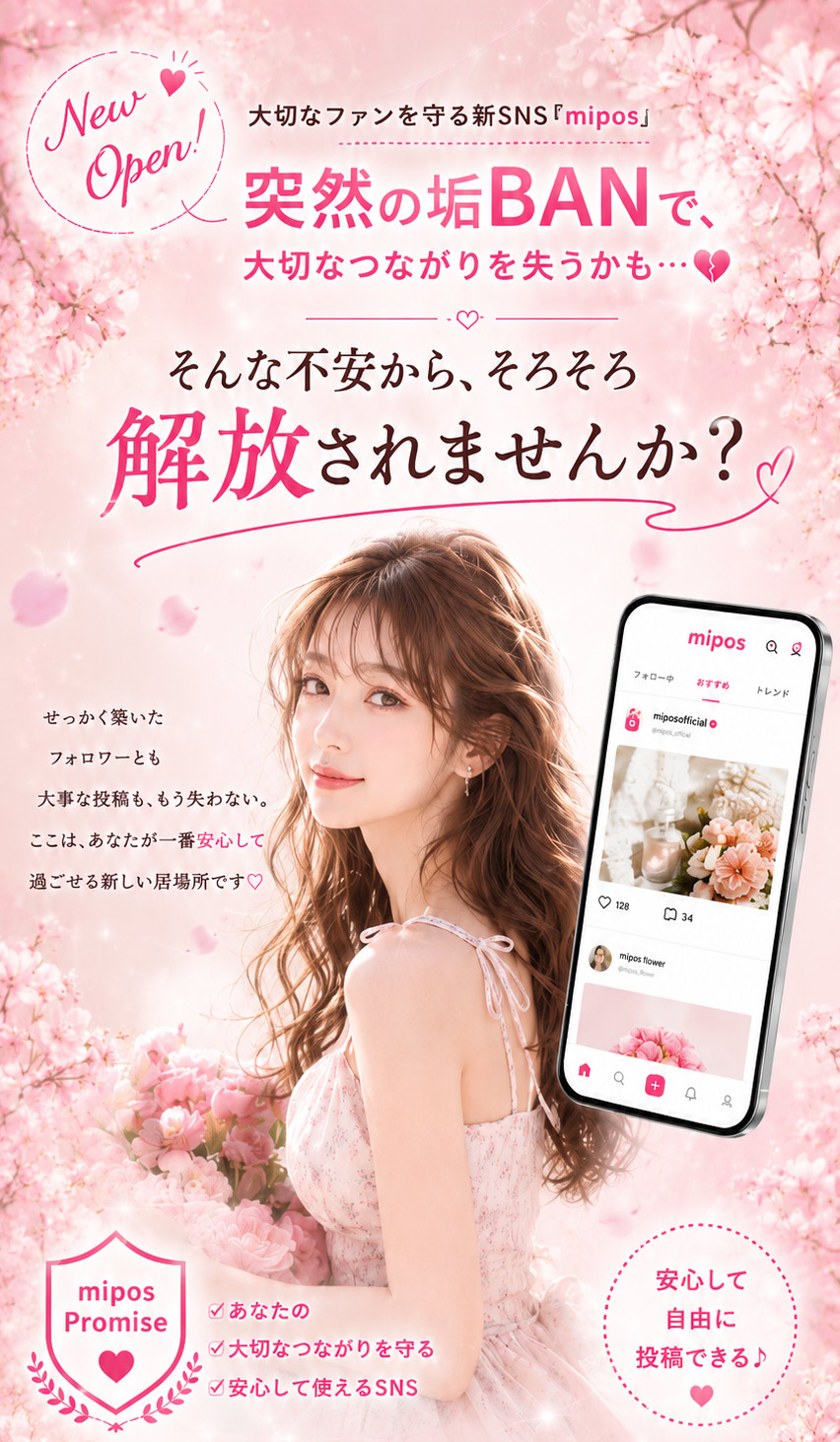 突然の垢BANへの不安から解放される、新SNS mipos